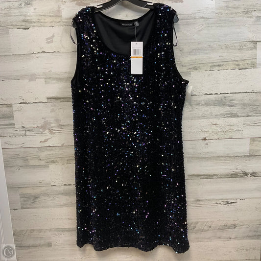 Dress Party Short By Nina Leonard In Black, Size: 3x