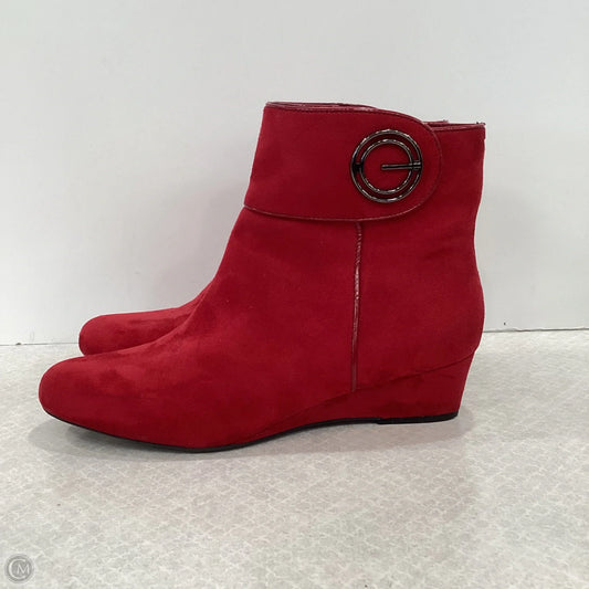 Boots Ankle Heels By Impo In Red, Size: 8.5