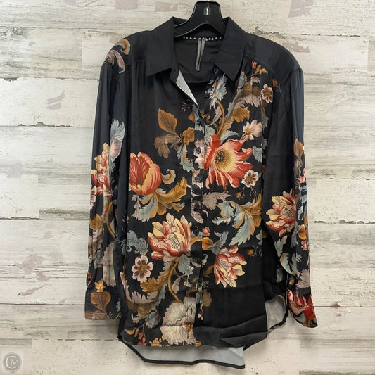 Blouse Long Sleeve By Anthropologie In Black, Size: Xs