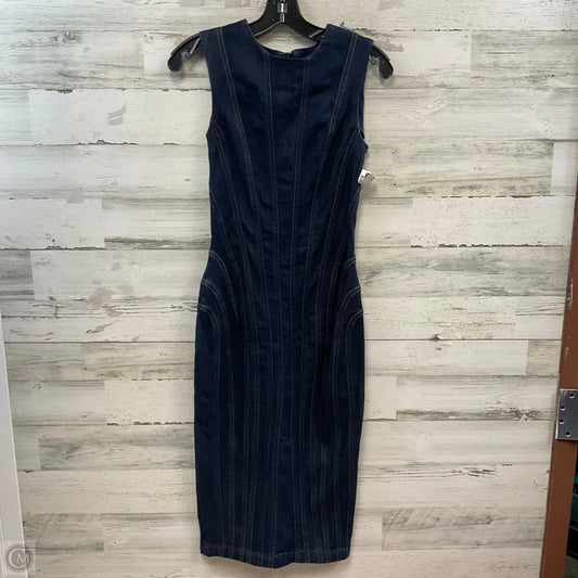 Dress Casual Midi By Gap In Blue Denim, Size: Xs