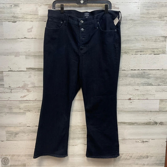Jeans Flared By J. Crew In Blue Denim, Size: 16