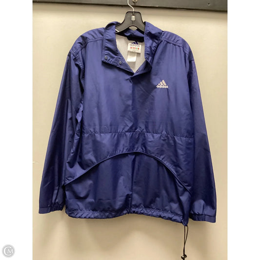 Athletic Jacket By Adidas In Blue, Size: S