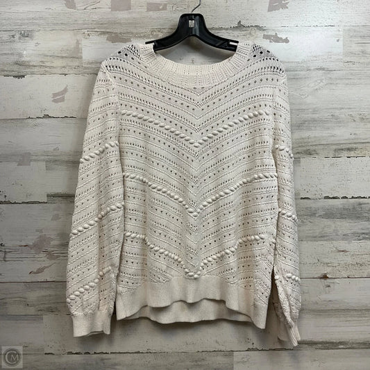 Sweater By Loft In White, Size: Xl
