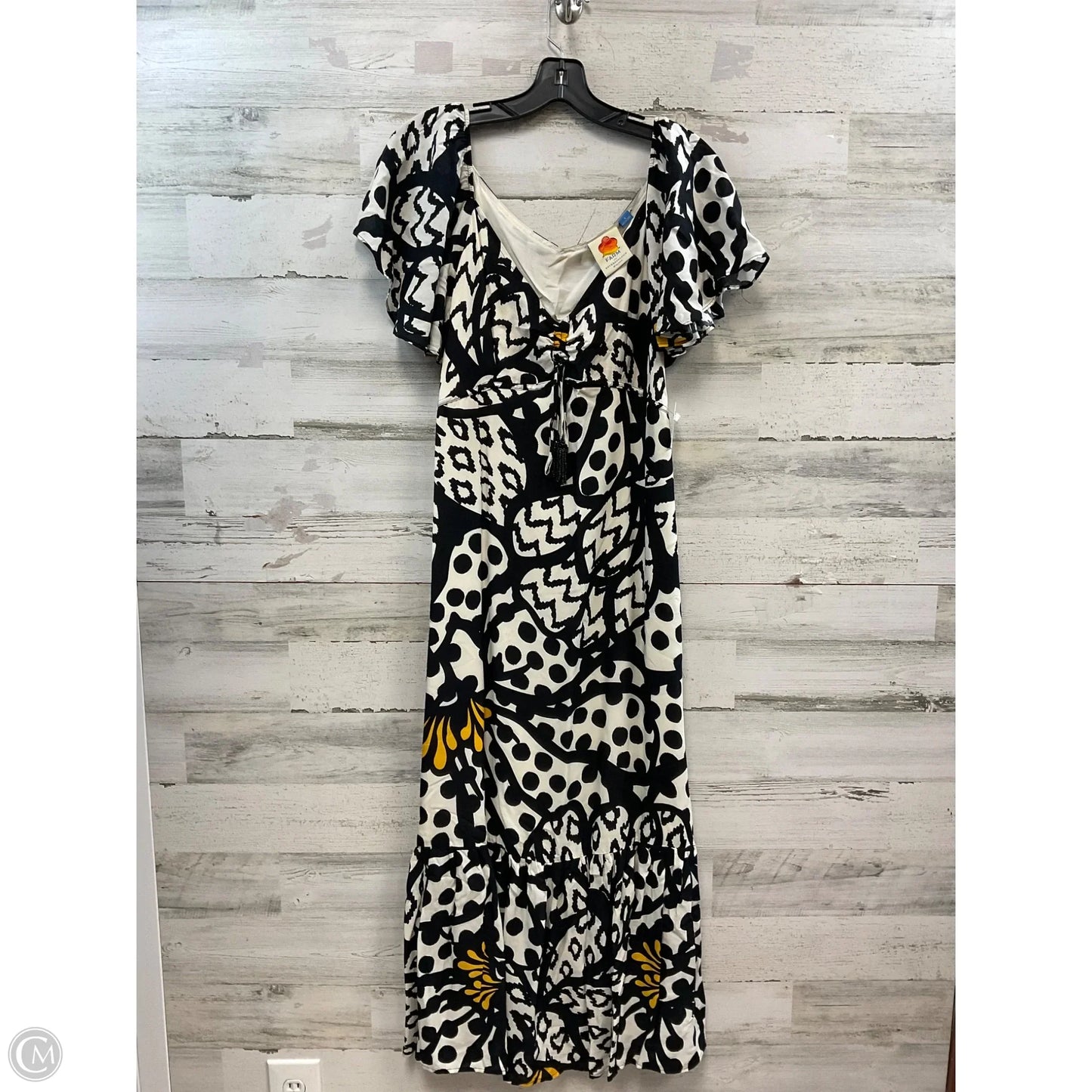 Dress Casual Maxi By Farm Rio In Black & Cream, Size: S