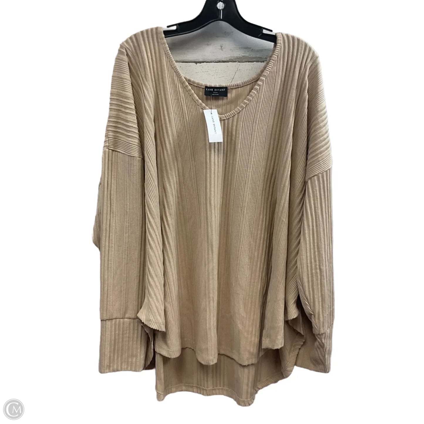 Top Long Sleeve By Lane Bryant In Tan, Size: 3x