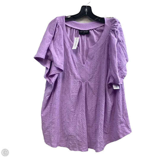 Top Short Sleeve By Lane Bryant In Purple, Size: 3x