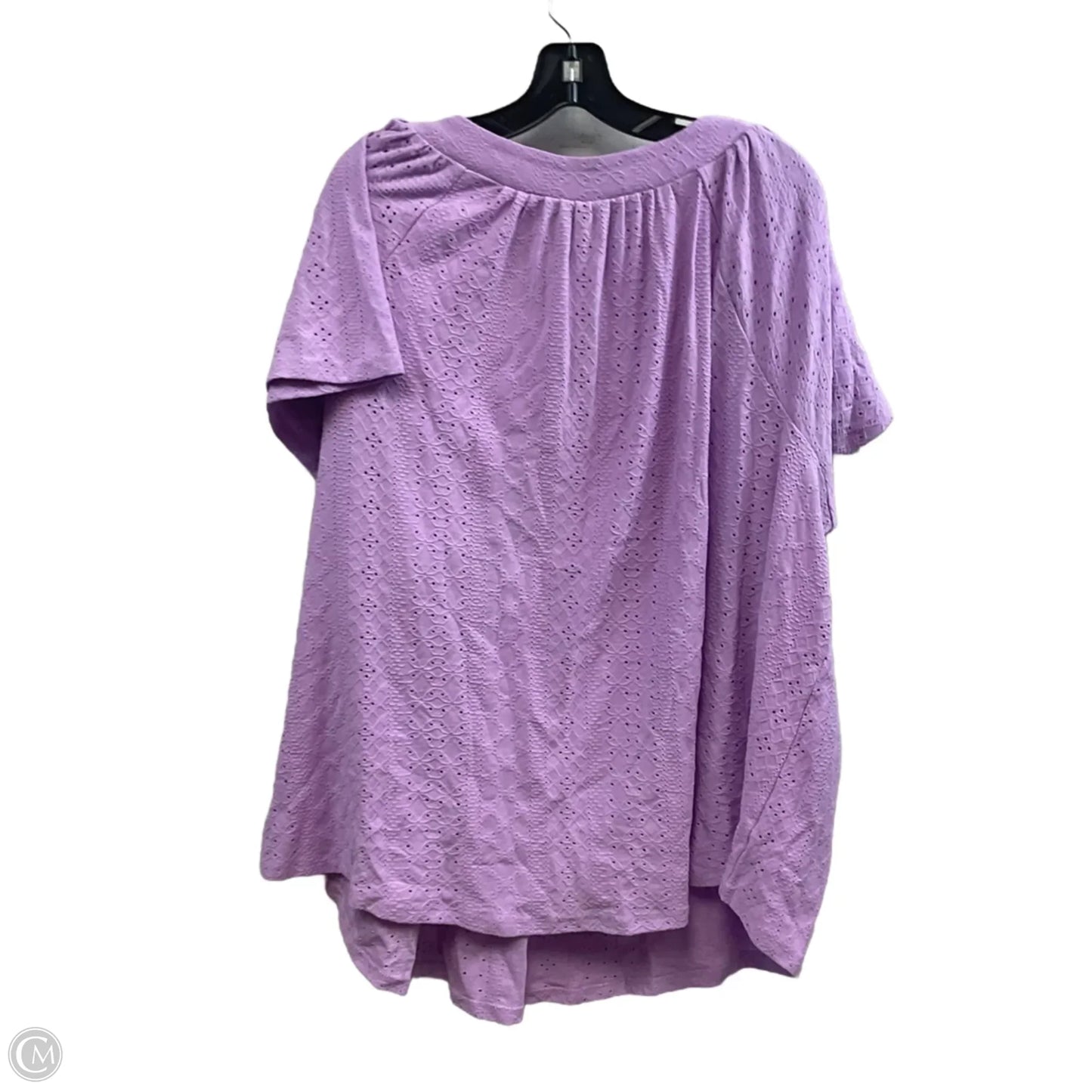 Top Short Sleeve By Lane Bryant In Purple, Size: 3x
