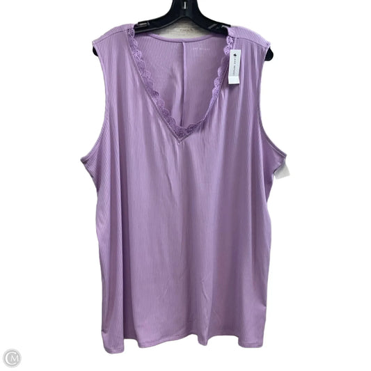 Top Sleeveless By Lane Bryant In Purple, Size: 3x