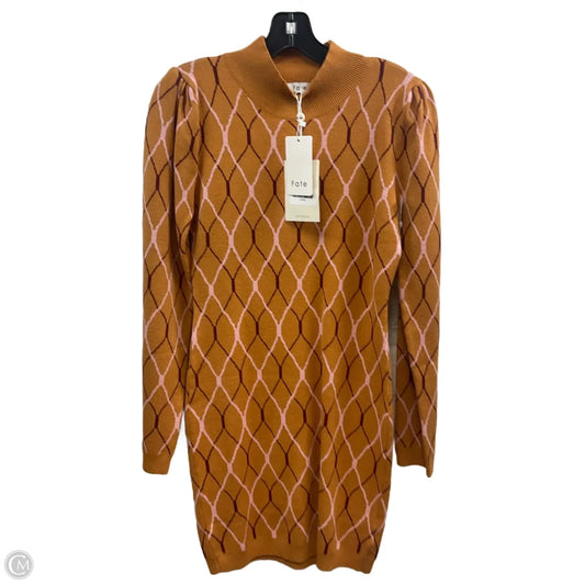 Dress Sweater By Fate In Orange, Size: M