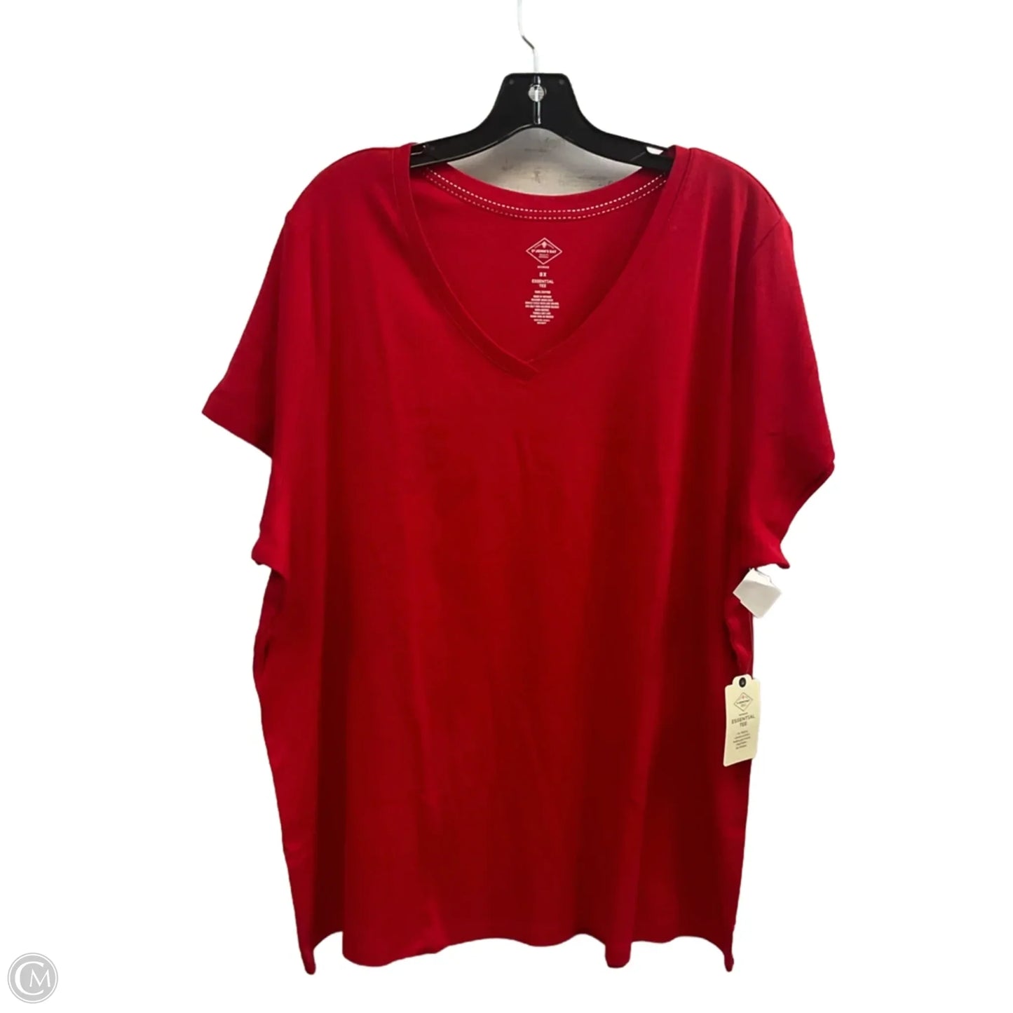 Top Short Sleeve By St Johns Bay In Red, Size: 3x