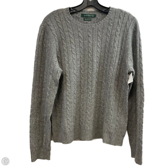 Sweater Cashmere By Lauren By Ralph Lauren In Grey, Size: L
