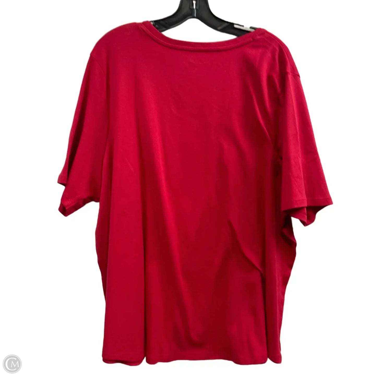 Top Short Sleeve Basic By Coldwater Creek In Red, Size: 3x