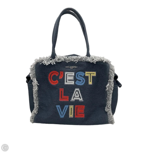 Handbag Designer By Karl Lagerfeld, Size: Large