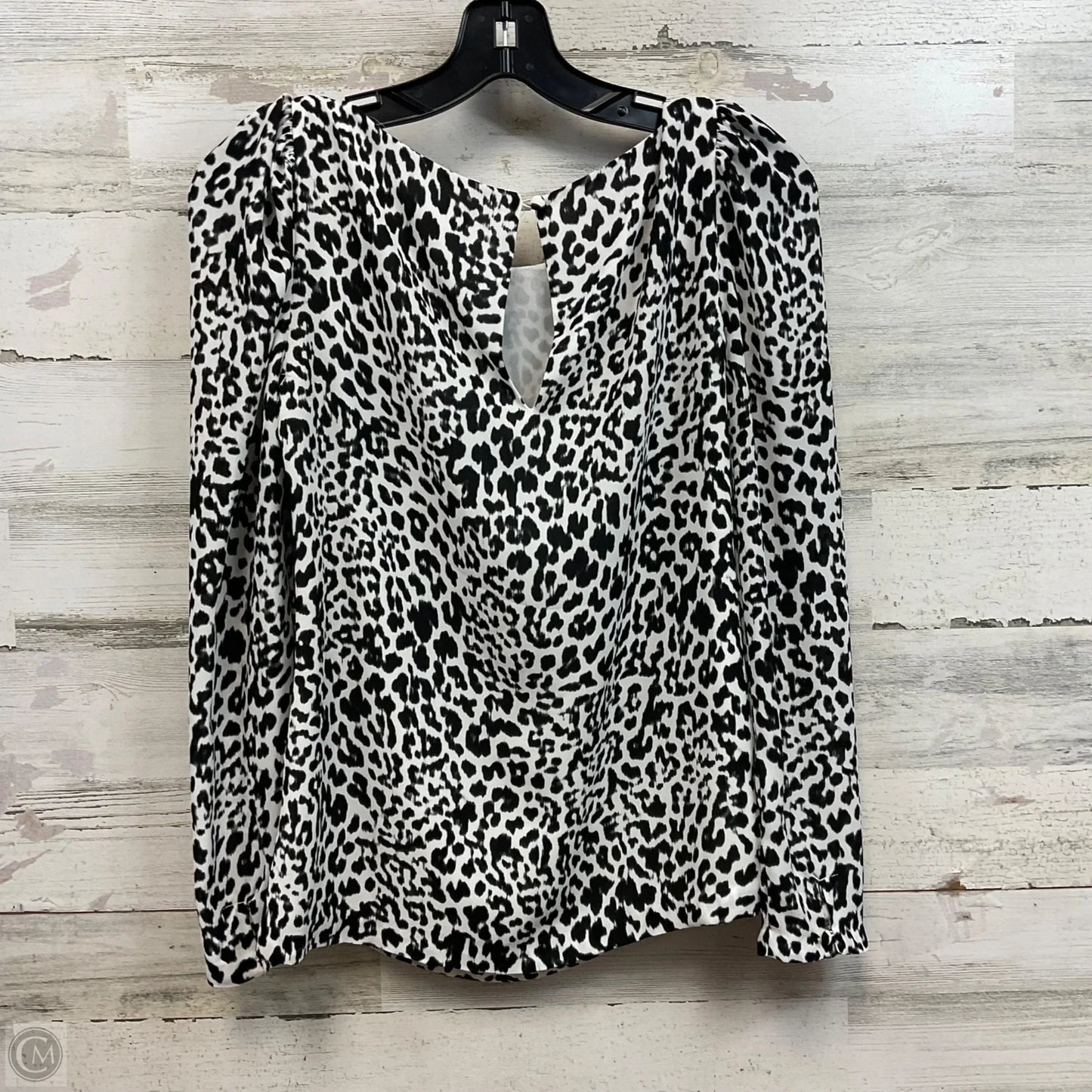 Blouse Long Sleeve By White House Black Market In Black, Size: 0