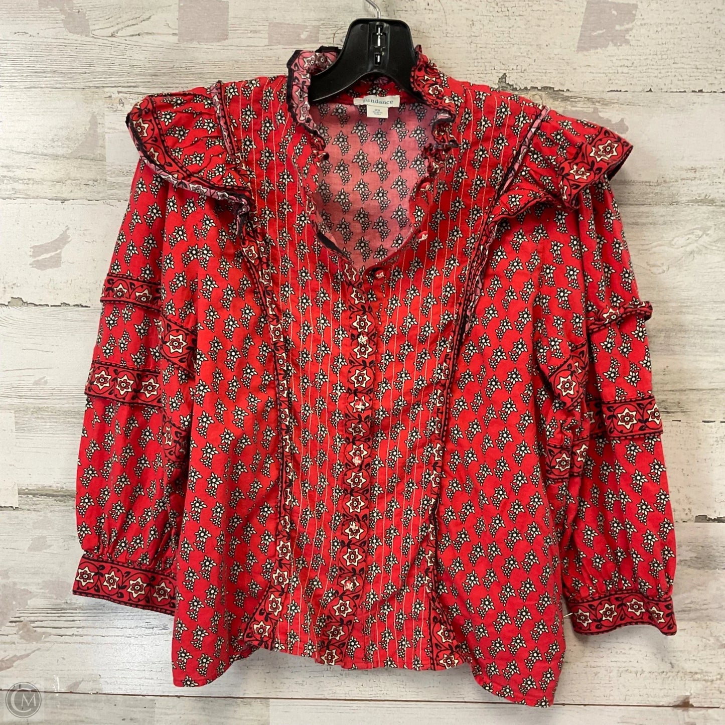Blouse Long Sleeve By Sundance In Red, Size: Xs