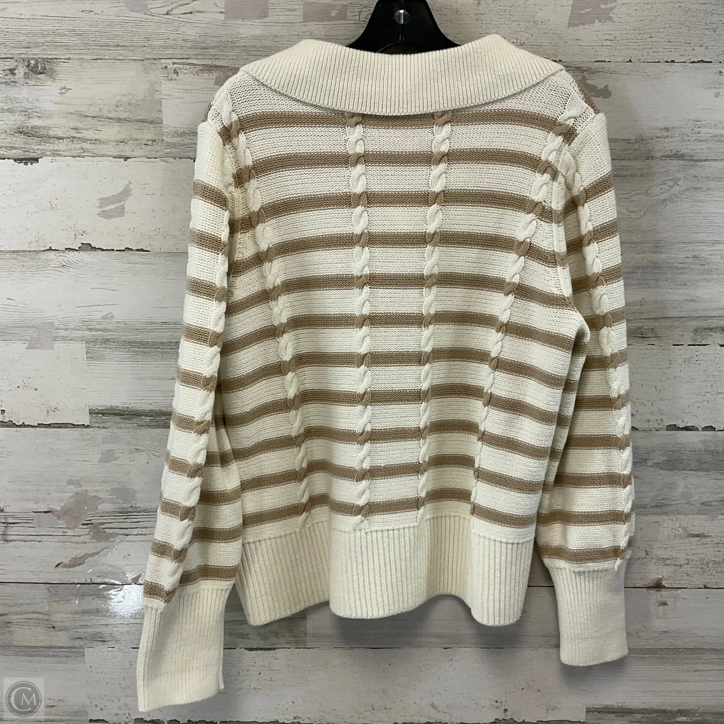 Sweater Cardigan By Talbots In Cream, Size: 1x