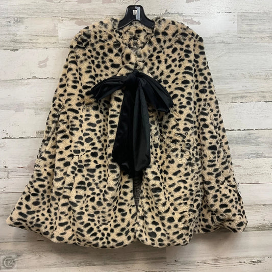 Jacket Faux Fur & Sherpa By Elizabeth Wilson In Animal Print, Size: S