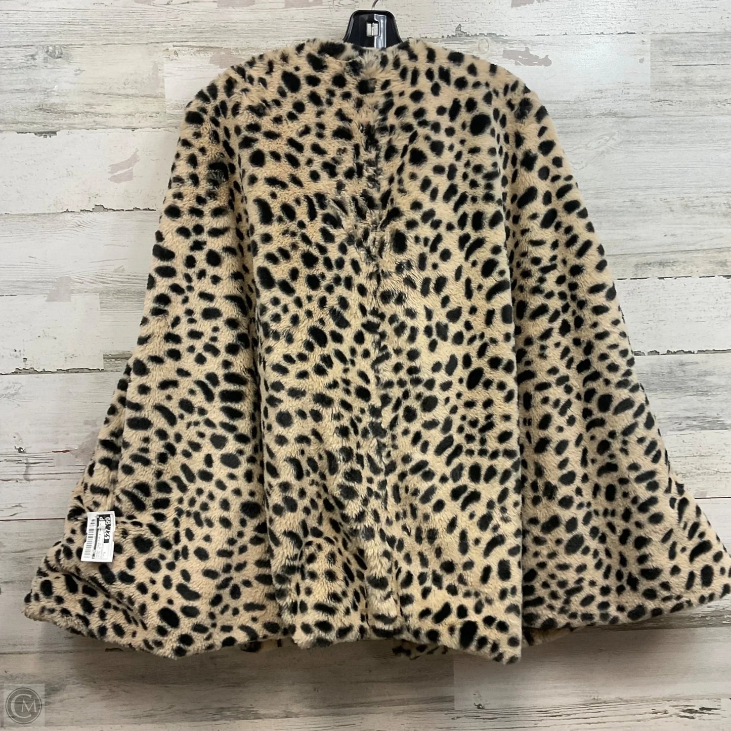 Jacket Faux Fur & Sherpa By Elizabeth Wilson In Animal Print, Size: S