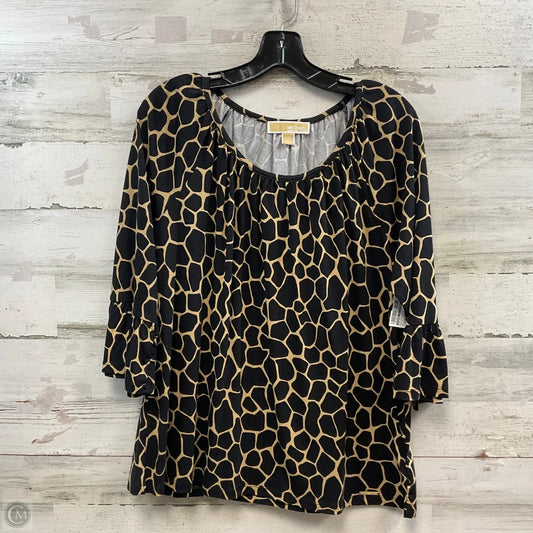 Top Long Sleeve By Michael By Michael Kors In Black, Size: L