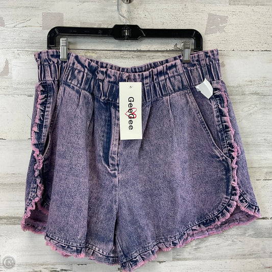 Shorts By GEEGEE In Pink Denim, Size: 2x