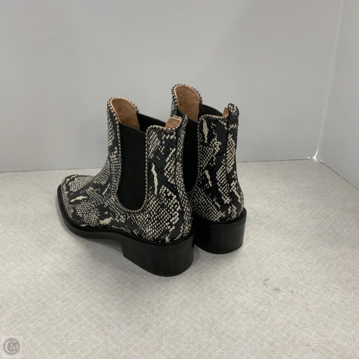 Boots Designer By Coach In Snakeskin Print, Size: 7.5