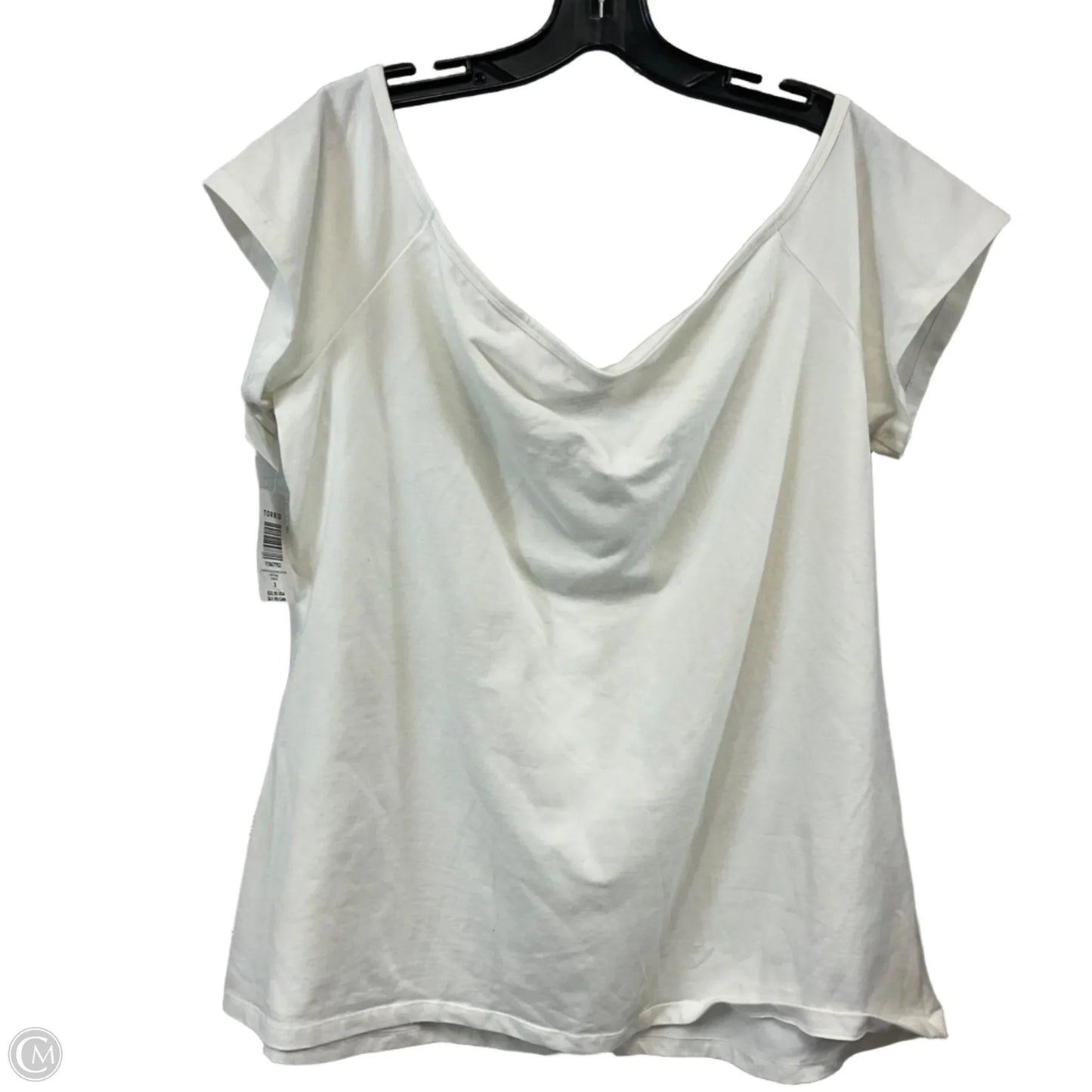 Top Short Sleeve By Torrid In White, Size: 3x