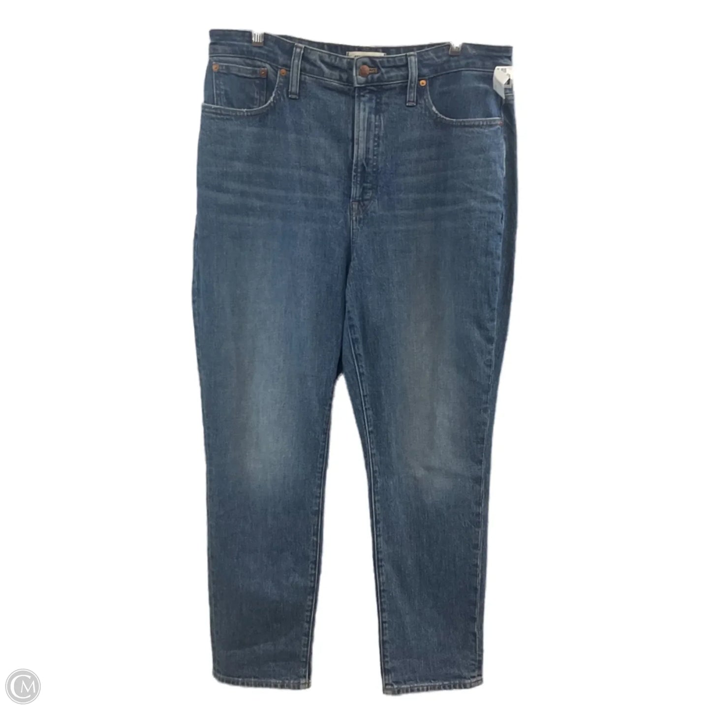 Jeans Straight By Madewell In Blue Denim, Size: 14