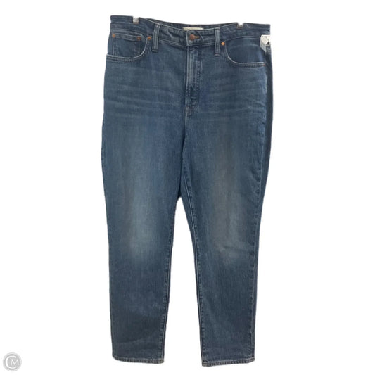 Jeans Straight By Madewell In Blue Denim, Size: 14