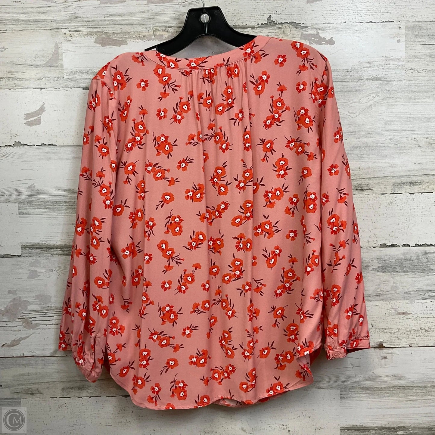 Top Long Sleeve By Ann Taylor In Pink, Size: M