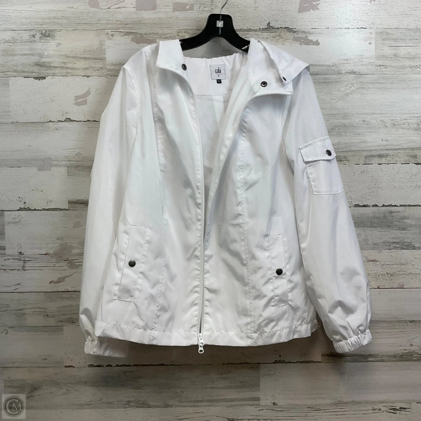 Jacket Windbreaker By Cabi In White, Size: M
