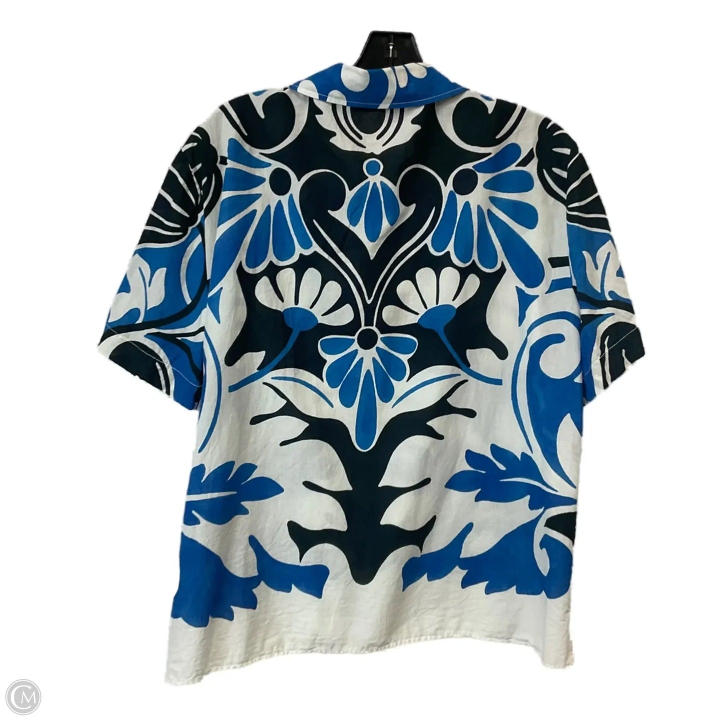 Top Short Sleeve By Zara In Blue, Size: Xl