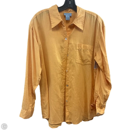 Top Long Sleeve By Sigrid Olsen In Orange, Size: M