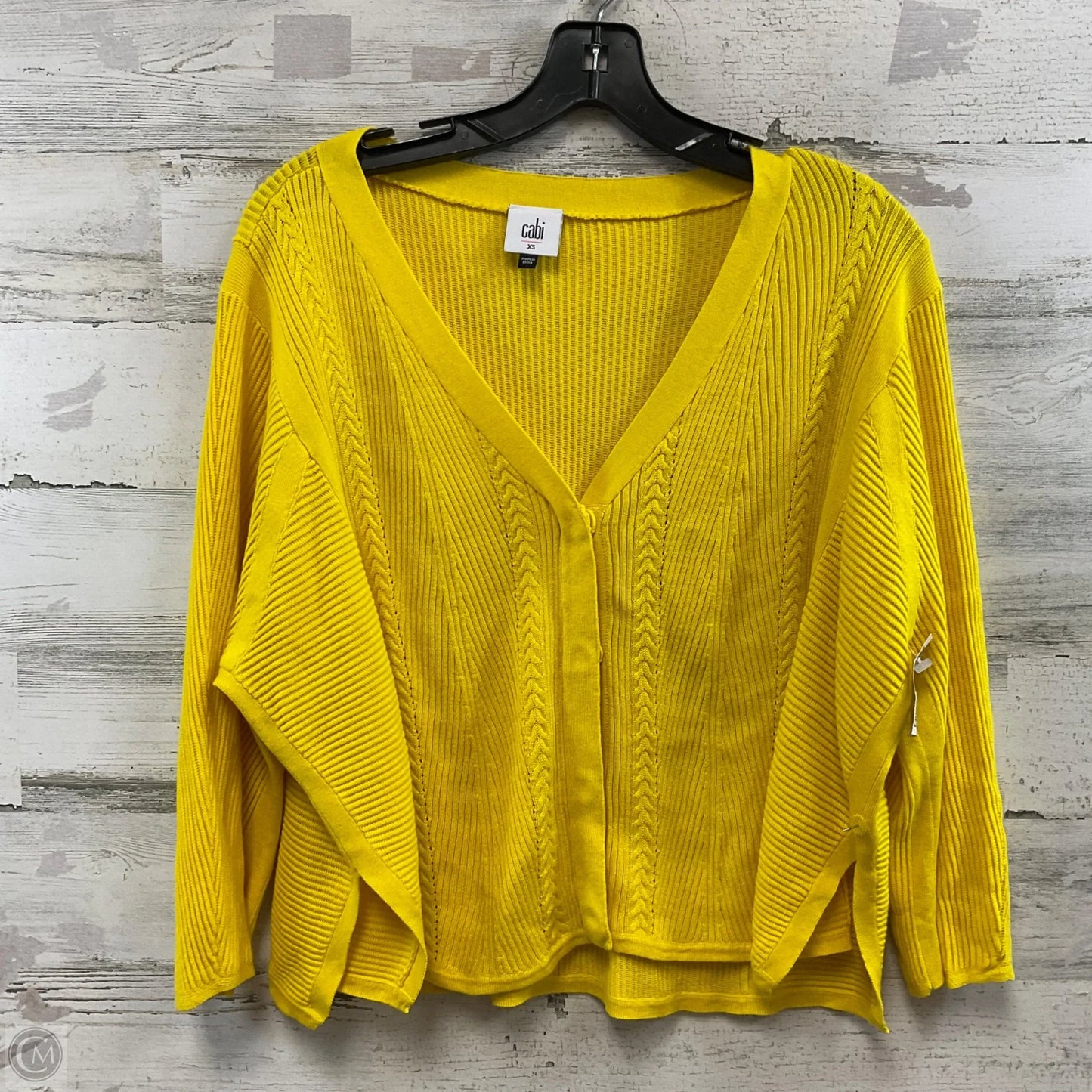 Cardigan By Cabi In Yellow, Size: Xs