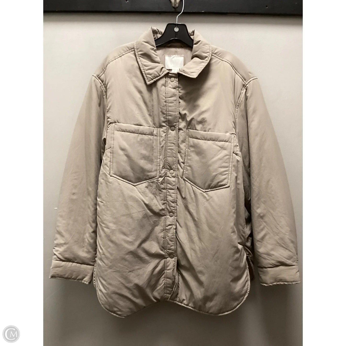 Jacket Puffer & Quilted By H&m In Tan, Size: L