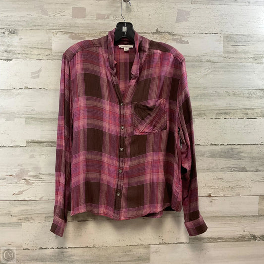 Top Long Sleeve By Beachlunchlounge In Purple, Size: L