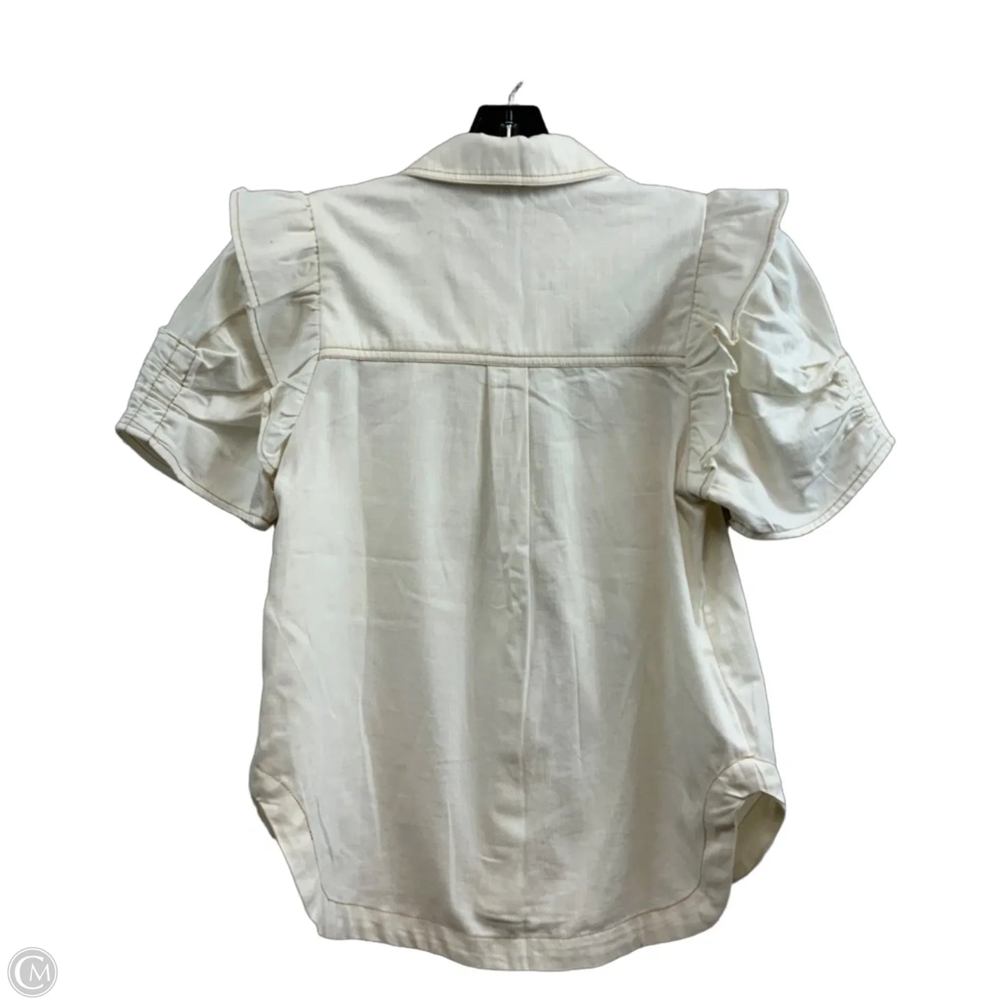 Blouse Short Sleeve By Pilcro In Cream, Size: Xs