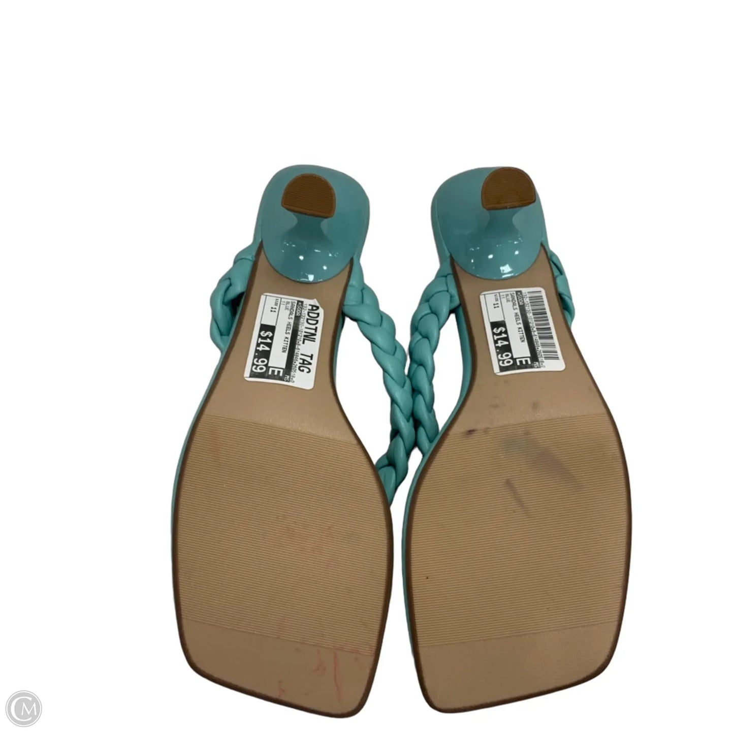 Sandals Heels Kitten By Soda In Blue, Size: 11