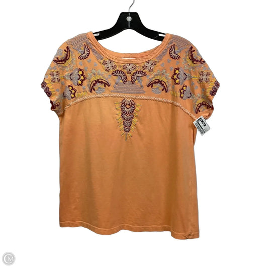 Top Short Sleeve By Sundance In Orange, Size: S