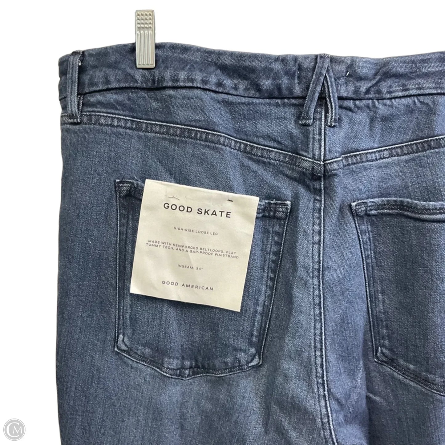Jeans Wide Leg By Good American In Blue Denim, Size: 18