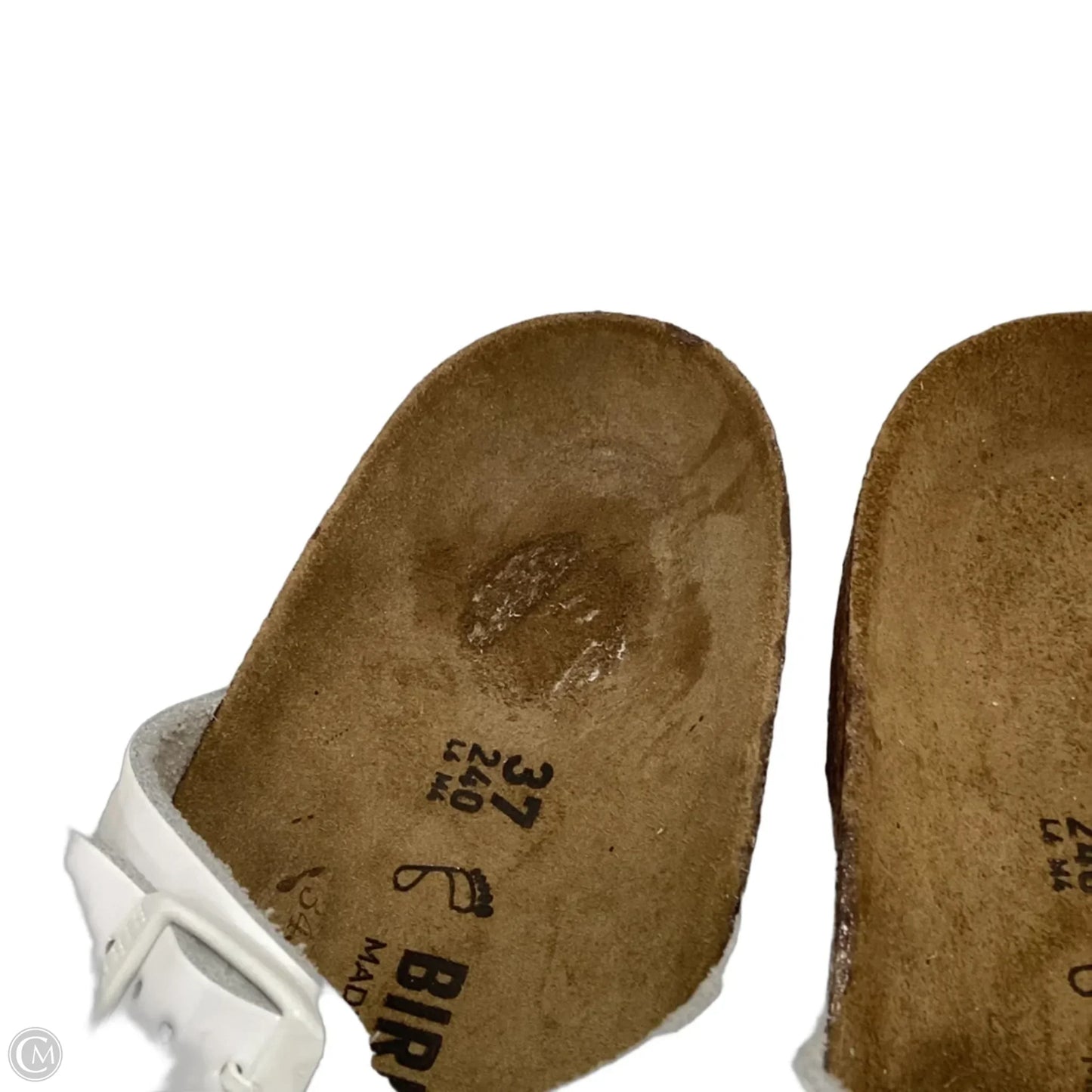 Sandals Flats By Birkenstock In White, Size: 6