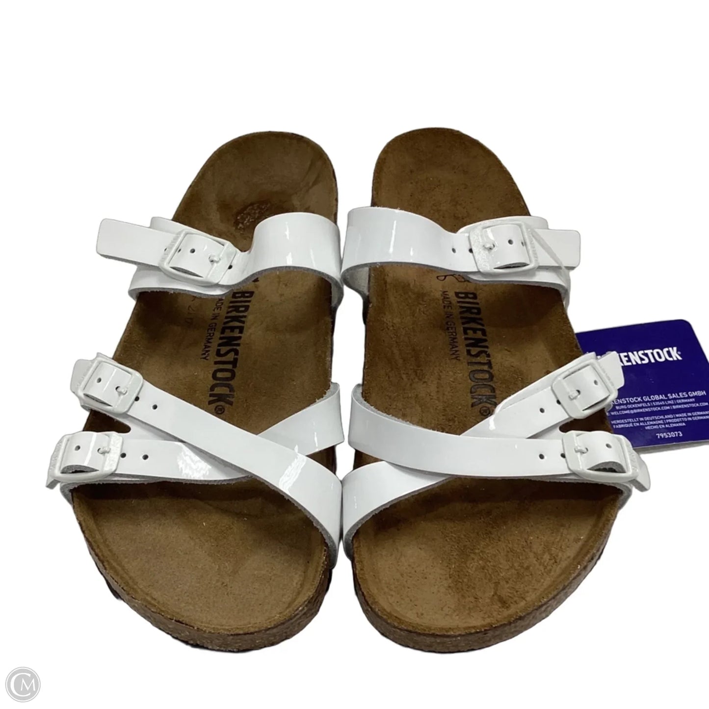 Sandals Flats By Birkenstock In White, Size: 6