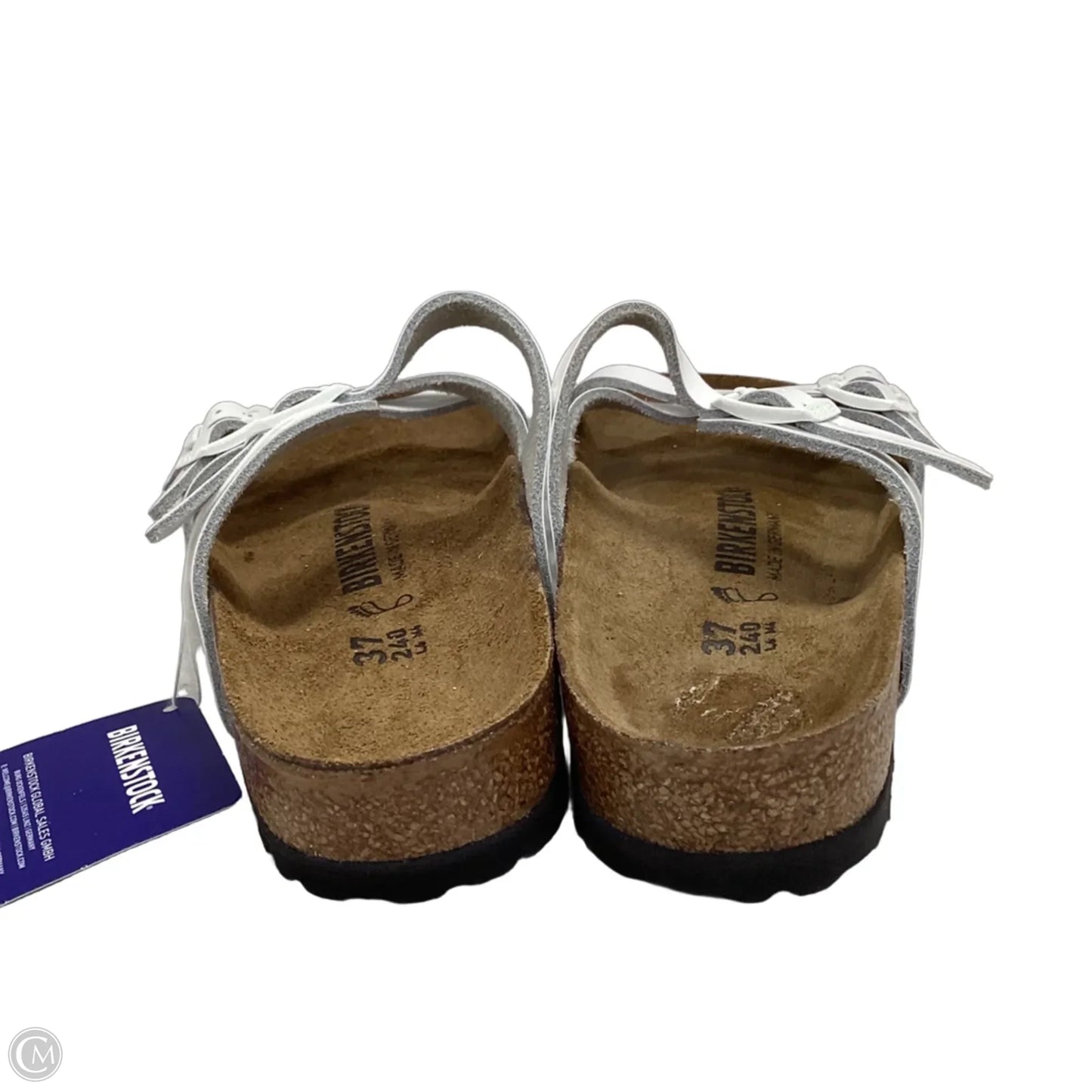 Sandals Flats By Birkenstock In White, Size: 6