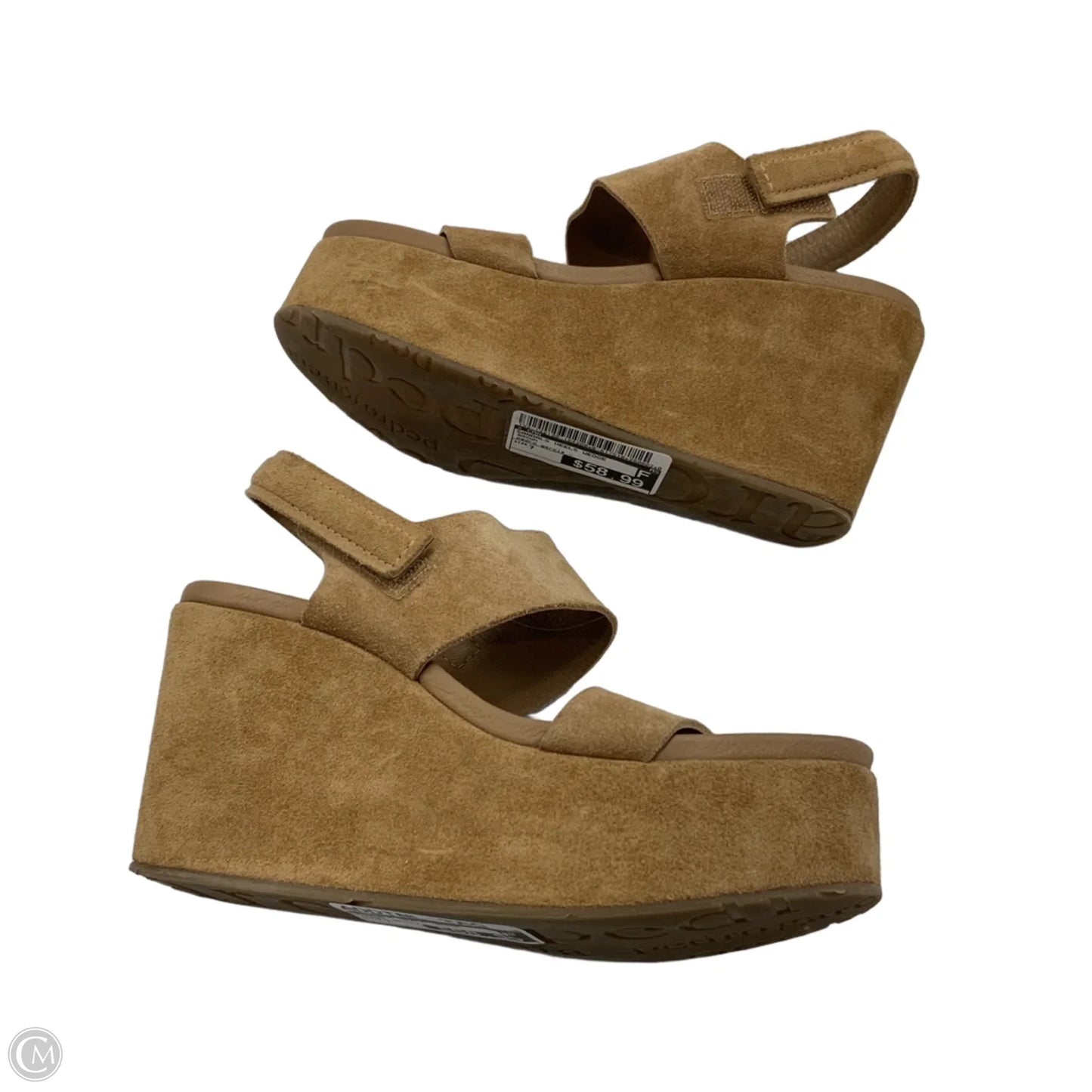 Sandals Heels Wedge By PEDRO GARCIA In Brown, Size: 7