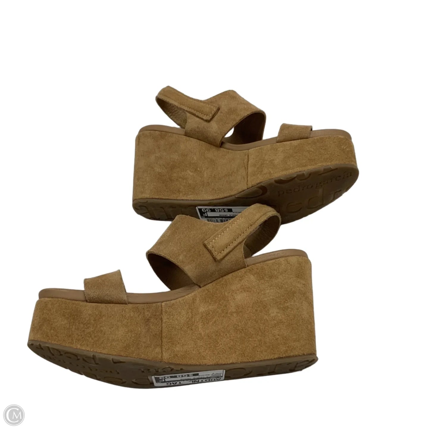 Sandals Heels Wedge By PEDRO GARCIA In Brown, Size: 7
