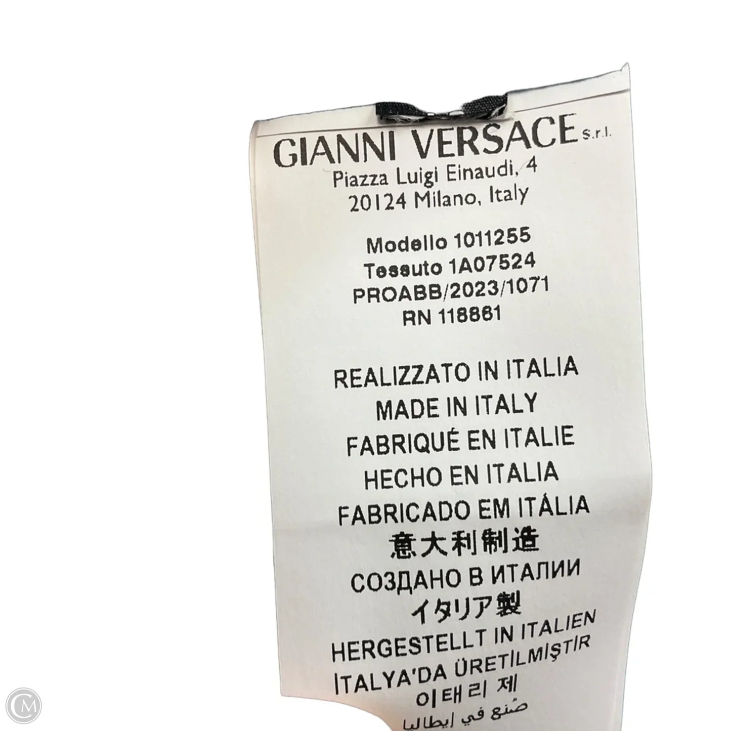 Dress Luxury Designer By Versace In Blue, Size: S