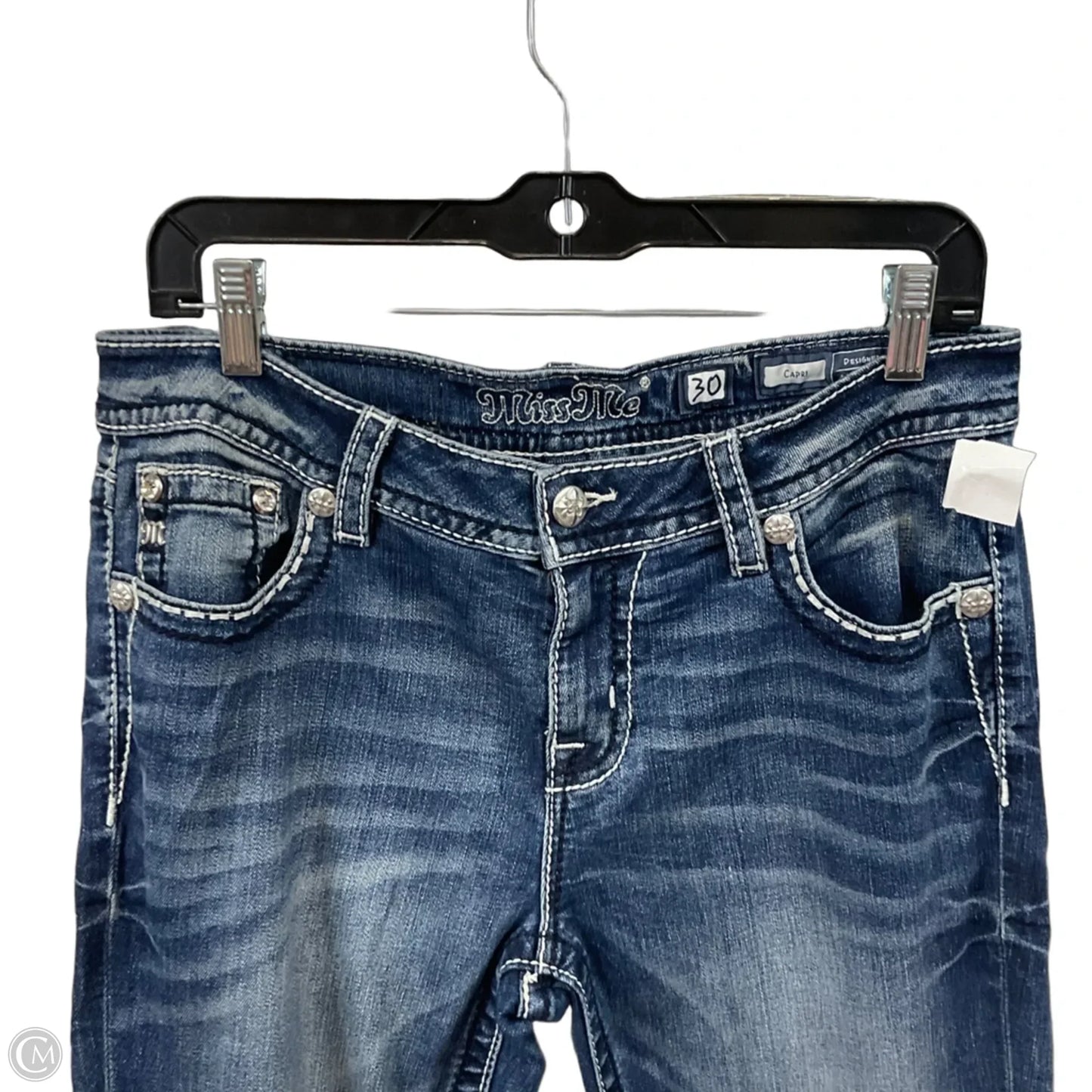 Capris By Miss Me In Blue Denim, Size: 10
