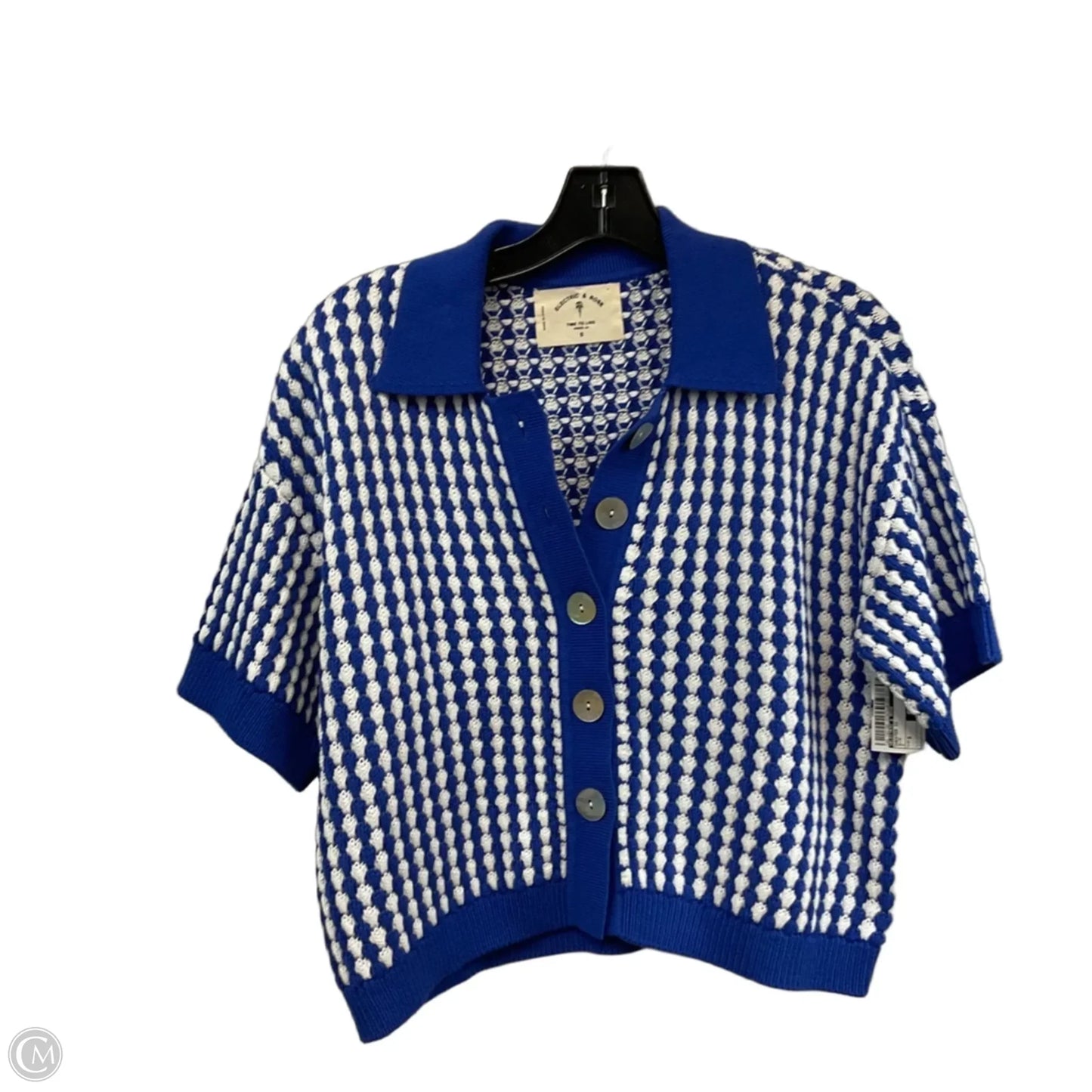 Sweater Short Sleeve By Electric & Rose In Blue, Size: S