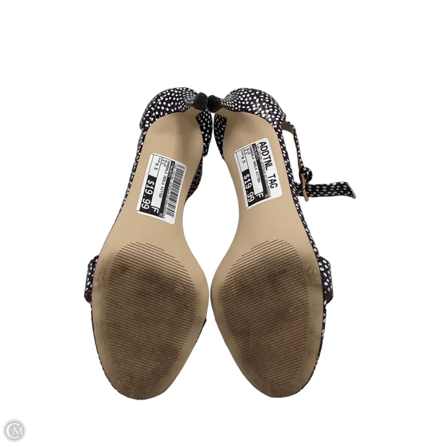 Sandals Heels Kitten By Talbots In Blue, Size: 8.5