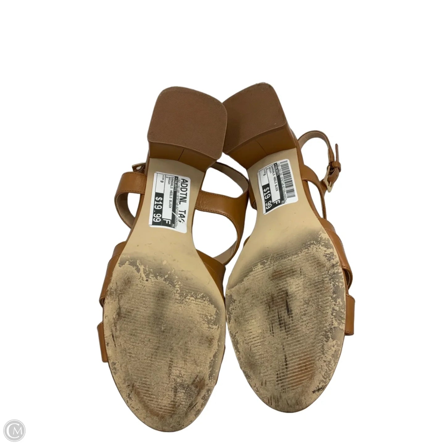 Sandals Heels Block By Talbots In Brown, Size: 9
