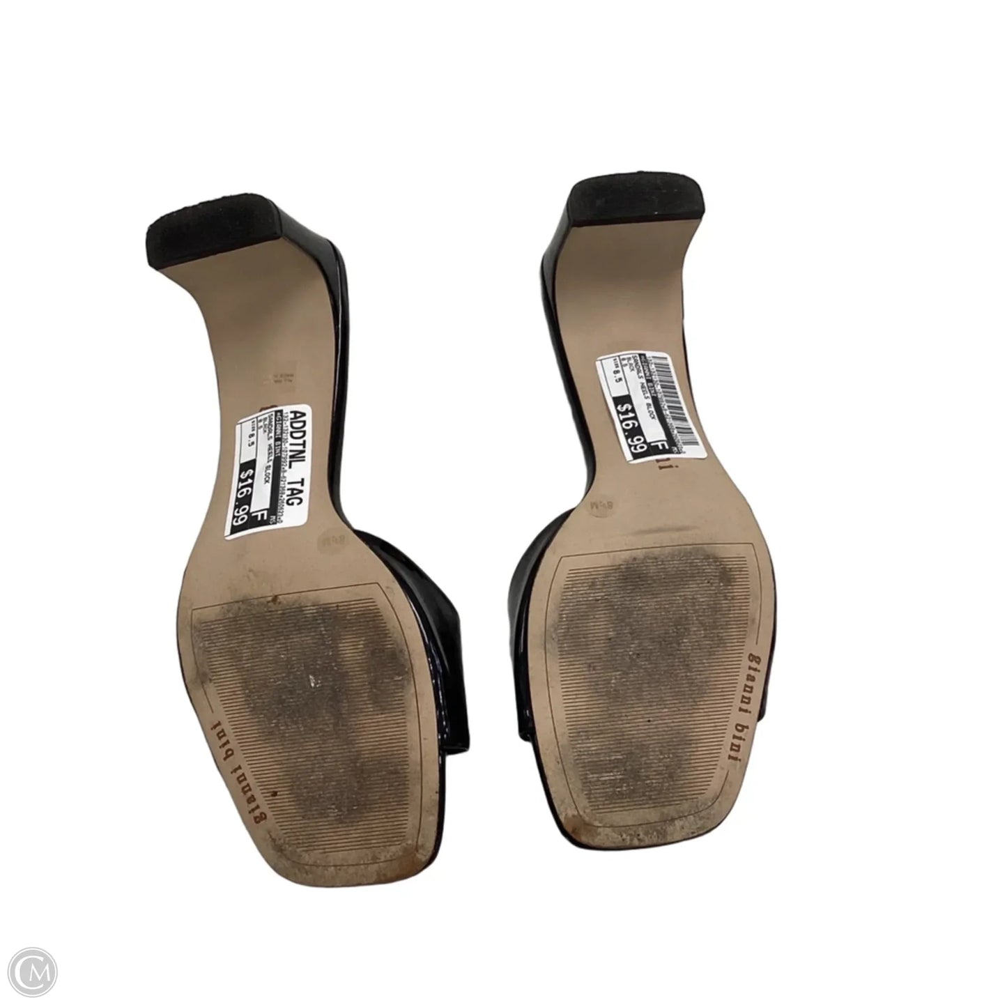 Sandals Heels Block By Gianni Bini In Black, Size: 8.5